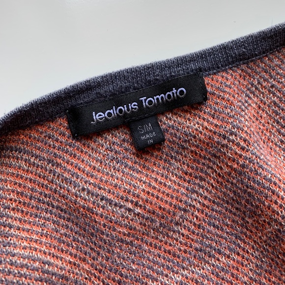 Jealous Tomato Gray and Orange cardigan - Picture 2 of 3